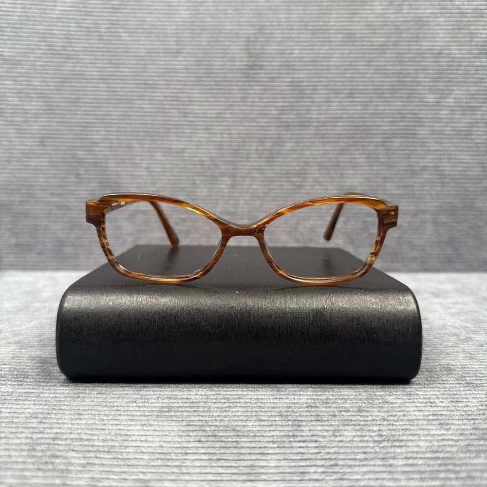 OGI Evolution Eyeglasses 9077/1555 Tortoise Shell Brown Amber Japan 52-16-140
